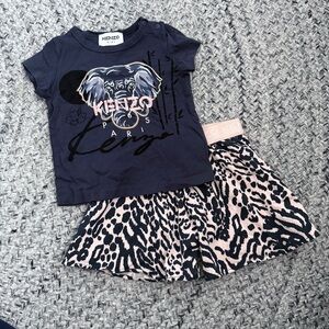 Kenzo animal print skort set